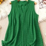 Elegant V-Neck Tank Top For Women, Made Of Solid Color Knitted Fabric, Featuring High Elasticity, Suitable For Wearing In All Seasons.