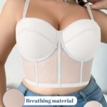 Plus Size Women'S Underwire Push-Up Strapless Bra - Adjustable Thin Cup Shaping Camisole With Breathable Support, Tummy Control & Waist Slimmer For Everyday Elegant Fit, Strapless Push Up Bra, Underwire Support, Durable Underwire