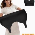 Women'S Daily Casual Low-Collar Non-Removable Chest Pad Bra, Seamless Breathable, Medium Stretch Polyamide Knit Fabric, 120G/?, Solid Color, Easy Comfortable, Sexy, For Women