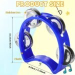 Mini Size 1Pc Plastic Percussion Tambourine For Baby Hand Tambourine Musical Instrument 4 Bells On Abs Tambourine Musical Rhythm Instrument Hand Held Percussion Drum For Party Performance Concert, Tambourine For Church, Tambourine Wedding, Tambourine High Quality, Tambourine For Wedding, Tambourines For Wedding, Professional Tambourine, Music Instruments Tambourine, Tambourine For Party, Tambourines For Party, Colourful Handheld Tambourine, Tambourine Round, Small Tambourine - Image 2