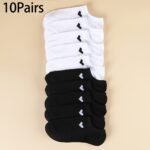 6/10 Pairs Unisex Ankle Socks With Heart Accents - Soft Breathable Moisture-Wicking No-Show Boat Socks For Men & Women, Assorted Colors, All-Season Casual Athletic Office Wear, Machine Washable - Image 15