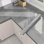 1 Roll Self-Adhesive Marble Texture Kitchen & Bathroom Wallpaper - Removable Peel & Stick Film With White/Gray/Black Marble Pattern, Glossy Finish, Easy Application For Countertops, Walls, Sinks, Shower Doors - Durable Surface Protector, Scratch &, Easy Clean, Peelable Film, Textured Surface, Seamless Matching, Suitable For Cabinets & Desks, Modern Marble Design - Image 34