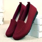 Women'S Knitted Solid Color Loafers, Lightweight Non-Slip Flat Slip On Shoes, Casual Walking Shoes - Image 19
