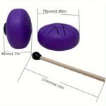 Ethereal Drum 3-Inch 6-Note Portable Outdoor Steel Tongue Chime - Machine-Made Artificial Tuning, Quenched Finish, 6-Note Range, 4 Colors (White/Red/Green/Black) For Meditation, Yoga, Relaxation & Music Practice, Meditation Accessory, Sleek Design, Durable Construction, Yoga Ball For Exercise, Yoga Ball For Women, Pilate Ball, Rain Drum, Rain Musical Instrument - Image 2
