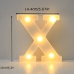 16Cm Led Letter Light With Glow-In-The-Dark Numbers - Warm Yellow Light For Weddings, Birthdays, Christmas, And Home Decor - Battery-Powered, Switch Control, Plastic Construction, Tabletop Lighting | Modern Night Light | Plastic Led Light, Led Lights For Bedroom - Image 26