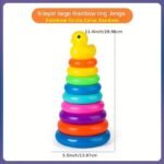 Stacking Toys Rainbow Duck Stacking Tower Puzzle Toys (Random Color) Christmas Halloween Gifts - Image 2