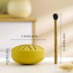 7.62Cm 6-Note Mini Ethereal Drum For Meditation, Percussion, Instruments, Music, Yoga, Education, Black/Green/Purple/Navy/Golden - Image 2