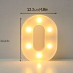 16Cm Led Letter Light With Glow-In-The-Dark Numbers - Warm Yellow Light For Weddings, Birthdays, Christmas, And Home Decor - Battery-Powered, Switch Control, Plastic Construction, Tabletop Lighting | Modern Night Light | Plastic Led Light, Led Lights For Bedroom - Image 30