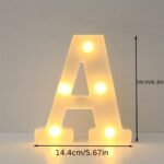 16Cm Led Letter Light With Glow-In-The-Dark Numbers - Warm Yellow Light For Weddings, Birthdays, Christmas, And Home Decor - Battery-Powered, Switch Control, Plastic Construction, Tabletop Lighting | Modern Night Light | Plastic Led Light, Led Lights For Bedroom - Image 3