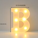 16Cm Led Letter Light With Glow-In-The-Dark Numbers - Warm Yellow Light For Weddings, Birthdays, Christmas, And Home Decor - Battery-Powered, Switch Control, Plastic Construction, Tabletop Lighting | Modern Night Light | Plastic Led Light, Led Lights For Bedroom - Image 5