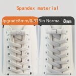 Casual Style Elastic Shoe Laces With Metal Buckles, 8Mm Spandex, Hand Washable, Hollow Detail, Woven Lightweight Solid Color Shoe Strings - 1 Pair - Image 4