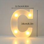 16Cm Led Letter Light With Glow-In-The-Dark Numbers - Warm Yellow Light For Weddings, Birthdays, Christmas, And Home Decor - Battery-Powered, Switch Control, Plastic Construction, Tabletop Lighting | Modern Night Light | Plastic Led Light, Led Lights For Bedroom - Image 7