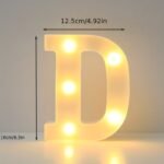 16Cm Led Letter Light With Glow-In-The-Dark Numbers - Warm Yellow Light For Weddings, Birthdays, Christmas, And Home Decor - Battery-Powered, Switch Control, Plastic Construction, Tabletop Lighting | Modern Night Light | Plastic Led Light, Led Lights For Bedroom - Image 9