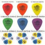 10Pcs Dunson Premium Guitar Picks - High-Quality Celluloid, Lightweight & Durable, 0.5Mm-1.14Mm Thickness, Assorted Colors - Ideal For Acoustic & Electric Guitars, Bass, Music Picks, Plectrum, Guitar Accessories - Image 2