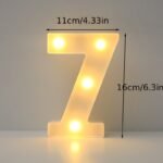 16Cm Led Letter Light With Glow-In-The-Dark Numbers - Warm Yellow Light For Weddings, Birthdays, Christmas, And Home Decor - Battery-Powered, Switch Control, Plastic Construction, Tabletop Lighting | Modern Night Light | Plastic Led Light, Led Lights For Bedroom - Image 36