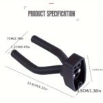 1Pc/2Pcs Adjustable Wall-Mounted Guitar Stand, 304 Stainless Steel Non-Slip Sponge Bracket, Easy Installation, Black, Suitable For Guitars, Ukuleles, Violins - Instrument Display Hook - Image 2