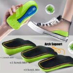 1.5-3.5Cm (0.59-1.38In) Invisible Height Increase Insoles Light Weight Soft Elastic Arch Support Breathable Heel Lifting Inserts Arch Support Heel Lift Memory Foam Shoe Pads Orthopedic Soles