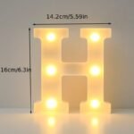 16Cm Led Letter Light With Glow-In-The-Dark Numbers - Warm Yellow Light For Weddings, Birthdays, Christmas, And Home Decor - Battery-Powered, Switch Control, Plastic Construction, Tabletop Lighting | Modern Night Light | Plastic Led Light, Led Lights For Bedroom - Image 12