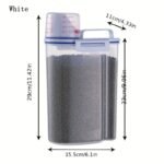 1.5Kg/2Kg Pet Food Storage Container With Measuring Cup, Plastic Square Moisture-Proof Sealed Jar, Uncharged Dog & Cat Supplies Accessories - Image 7
