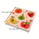 Children'S Hand Scratching Board, 3D Puzzle Wooden Toys, Children'S Baby Early Education Fruit Cognitive Puzzle Toys, Wooden Hand Scratching Board, As Halloween, Chrismas Gift - Image 2