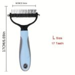 Pet Fur Knot Cutter Dog Grooming Shedding Tools Pet Cat Hair Removal Comb Brush Double Sided Pet Products Comb For Dog - Image 11