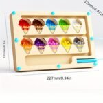 Wooden Puzzle Maze Toy, Focusing On Training Color Classification, Numerical Calculation, Suitable For Children Over Three Years Old To Walk In The Maze Magnetic Ice Cream Christmas, Birthday Gifts, Best For Christmas - Image 2