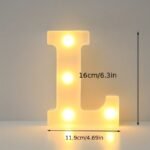 16Cm Led Letter Light With Glow-In-The-Dark Numbers - Warm Yellow Light For Weddings, Birthdays, Christmas, And Home Decor - Battery-Powered, Switch Control, Plastic Construction, Tabletop Lighting | Modern Night Light | Plastic Led Light, Led Lights For Bedroom - Image 15