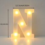 16Cm Led Letter Light With Glow-In-The-Dark Numbers - Warm Yellow Light For Weddings, Birthdays, Christmas, And Home Decor - Battery-Powered, Switch Control, Plastic Construction, Tabletop Lighting | Modern Night Light | Plastic Led Light, Led Lights For Bedroom - Image 17