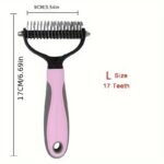 Pet Fur Knot Cutter Dog Grooming Shedding Tools Pet Cat Hair Removal Comb Brush Double Sided Pet Products Comb For Dog - Image 14
