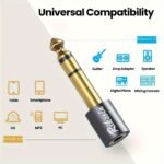 Audio Adapter 6.35Mm (1/4 ") Male To 3.5Mm (1/8") Female Stereo Headphone Adapter {Fully Plated, High Fidelity Sound Quality}, Suitable For Guitar, Digital Piano, Microphone, Speaker, Amplifier Adapter - Image 6