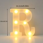16Cm Led Letter Light With Glow-In-The-Dark Numbers - Warm Yellow Light For Weddings, Birthdays, Christmas, And Home Decor - Battery-Powered, Switch Control, Plastic Construction, Tabletop Lighting | Modern Night Light | Plastic Led Light, Led Lights For Bedroom - Image 20