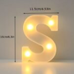 16Cm Led Letter Light With Glow-In-The-Dark Numbers - Warm Yellow Light For Weddings, Birthdays, Christmas, And Home Decor - Battery-Powered, Switch Control, Plastic Construction, Tabletop Lighting | Modern Night Light | Plastic Led Light, Led Lights For Bedroom - Image 21