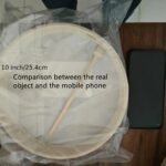 Natural Wooden Hand Drum, White Educational Hand-Held Percussion Instrument Toy With Mallet Included - Image 9