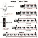 Large Bold Piano Key Stickers For Beginners - Removable Letter Labels For 88/61/54/49/37 Keys, Easy Note Learning, Black - Image 2