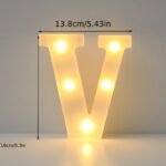 16Cm Led Letter Light With Glow-In-The-Dark Numbers - Warm Yellow Light For Weddings, Birthdays, Christmas, And Home Decor - Battery-Powered, Switch Control, Plastic Construction, Tabletop Lighting | Modern Night Light | Plastic Led Light, Led Lights For Bedroom - Image 24