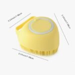 Soft Pet Bath Massage Gloves With Gentle Brush Bristles - Safe & Comfortable Dog & Cat Grooming Brush, Non-Slip Grip, Durable Plastic & Design For Sensitive Light Beige, Easy To Clean, Suitable For Puppies, Small & Large Dogs, Petsafe Material, Puppy Care - Image 2