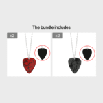 1Pc Acrylic Red Heart Eddie Munson Guitar Pick Necklace - Image 7