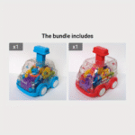 Interactive Transparent Gear Toy Car With Moving Parts - Push-Forward & Press-Play Mechanism, Durable Plastic Construction, Color-Changing Gears, Educational Learning For Boys & Girls, Educational Toy | Interactive Design | Color Changing Gears - Image 11