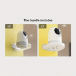 Wall-Mounted Camera Holder With Suction Cup/Adhesive Installation - No Drill Required, White Modern Design With Mounting Bracket & Stand, Compatible With / Cctv Cameras, Easy Installation For Home/Office/Door/Window Surveillance, Space-Saving Design - Image 7