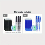 55Pcs/Set Colored Ink Erasable Pen Refills Rods 0.5Mm Magic Erasable Gel Pen Washable Handle Office School Writing Stationery(50 Refills+3 Pens+2 Eraser) - Image 7