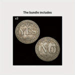 Popular Choice Decision-Making Lucky Coin - Double-Sided Yes/No, Antique Silvery-Gray With Ornate Floral Design, Collectible Souvenir Badge, Perfect Gift - Image 5