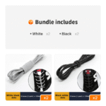 1Pair 100.08 Cm Elastic No-Tie Sneaker Shoelaces, Quick Rubber Stretching Lock Lazy Laces, Polyester And Spandex Shoestrings - Image 21