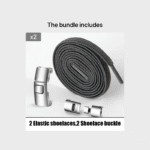 No-Tool Adjustable Shoe Lace Ties - Easy Installation, No Screws Needed, Lightweight & Breathable For Adults Sneakers, White & Light Blue Design, Secure Fit Footwear, Sleek Shoe Design, Durable Shoe Laces - Image 29