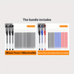 3 Pens + 15 Refills Gel Pen Set School Supplies Black Blue Red Ink Color 0.5Mm Ballpoint Pen Kawaii Pen Student School Office Stationery - Image 13