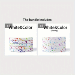 1 Pair Ink Splashing Lazy Free Tie Elastic Shoelaces, Elastic Multicolor Shoelaces With 4Pcs Metal Press Buckles - Image 26