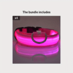 Pet Dogs Adjustable Luminous Collar For Night Safety - Striped Glow-In-The-Dark Collar For Night Walking - Image 13