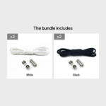 Elastic No Tie Shoelaces Semicircle Shoe Laces And Adult Sneakers Shoelace Quick Lazy Metal Lock Strings Rope - Image 24