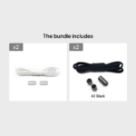 Elastic No Tie Shoelaces Shoe Laces And Adult Sneakers Shoelace Quick Lazy Metal Lock Strings Rope Round Semicircle - Image 19