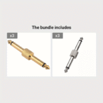 1/4 Inch Male To 1/4 Inch Male Golden-Plated Adapter 6.35 Mm Monochrome Nickel -Plated Plug 6.5M-6.5M Power Amplifier Electronic Organ Audio Connector - Image 8