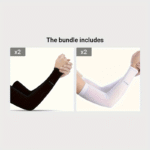 1 Pair Unisex Summer Ice Sliky Fiber Fabric Arm Sleeves - Lightweight, Breathable Compression Arm Covers For Outdoor Activities, Sports & Daily Wear, Black, Outdoor Arm Protection, Sleek Design, Flexible Fit - Image 14